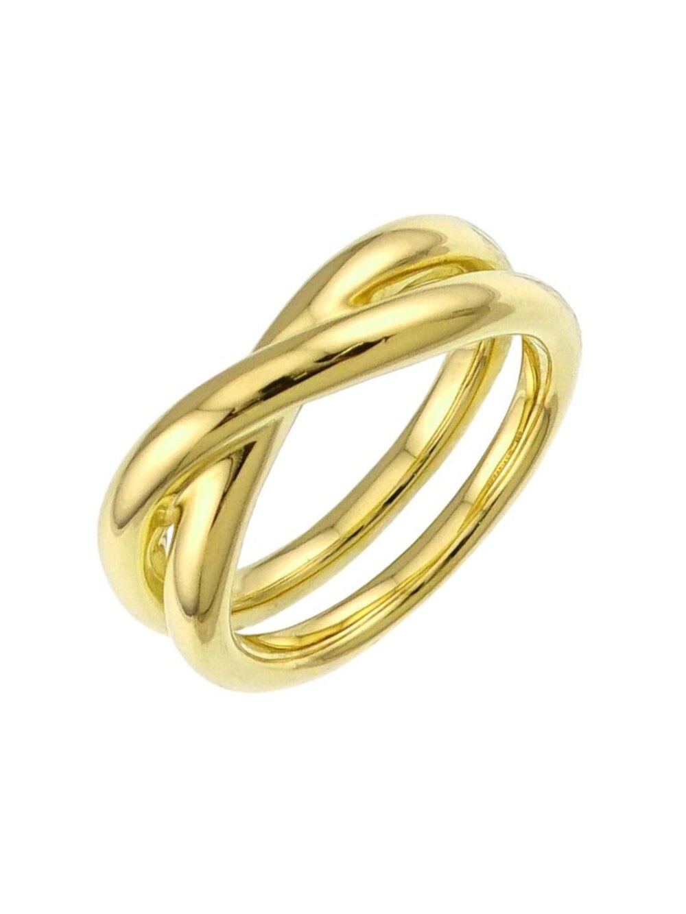 Tiffany & Co Infinity Double Cross Ring 18k Yellow Gold